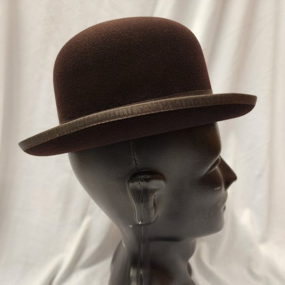 Bowler Hat / Derby Hat / Wool / Deluxe / Brown - Picture 5 of 5